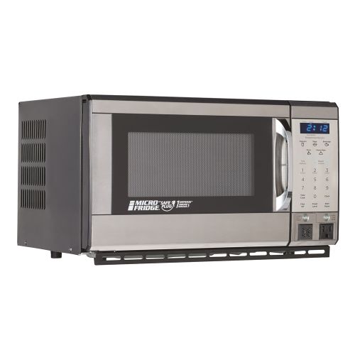 MicroFridge® Microwave with Smoke Sensor & USB Charging Station, 0.7 Cu Ft, 700 Watts, Stainless